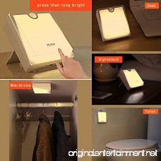 LED Motion Sensor Wall Light - Smart Lights LED Night Light Cordless Battery Powered Lamp Stair Closet Cabinet Light for Hallway Bathroom Bedroom Kitchen Pack of 2 ( Warm Light ) - B074W6PWHV