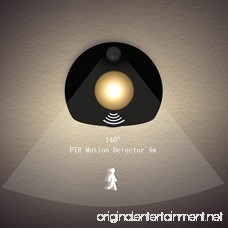 Motion Sensor Night Light Amber Recharger Light for Bedroom Bathroom Kitchen Hallway Stairs Closet and Toilet 60 Lumens(Black) - B077DKWQL5