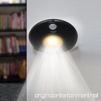 Motion Sensor Night Light  Amber Recharger Light for Bedroom Bathroom Kitchen Hallway Stairs Closet and Toilet 60 Lumens(Black) - B077DKWQL5