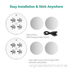 NUTICT Ultra-Slim Rechargeable LED Closet Light (Motion Activated Dusk-to-Dawn Light Sensor Magnetic Stick Anywhere Battery Operated Durable Aluminum Housing 2-Pack Cool White) - B01N4IF1F0