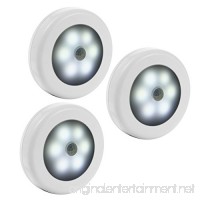 Ocamo LED Night Light Battery Powered Stick-anywhere Motion Sensor Wall Sconce Sensor Light for Hallway Closet Stairs Bathroom Bedroom Kitchen White 6PCS - B07F74W85W