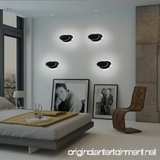 Ralbay 12W Wall Light with Stylish Aluminum Shell Lighting Fixture LED Wall Sconces for Bedroom Living Room Balcony Decorate AC 85V-265V(4000K-4500K Black) - B076BC5K2H