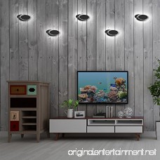 Ralbay 12W Wall Light with Stylish Aluminum Shell Lighting Fixture LED Wall Sconces for Bedroom Living Room Balcony Decorate AC 85V-265V(4000K-4500K Black) - B076BC5K2H
