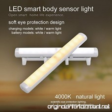 SODIAL PIR Motion Sensor Closet Light With Heavy Duty Hook - Magnetic Suction Lamp For Human Body Sensor Light / Cabinet Lights / Night Lights and More (Warm White USB) - B079QCJ7SP