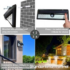 Solar Light Outdoor Super Bright 66 LED Motion Sensor Solar Light with Wide Angle Design Wireless Waterproof Security Nightlight for Patio Deck Yard Garden Path Driveway Stairs Barn Porch(1 pack) - B077HXVV65