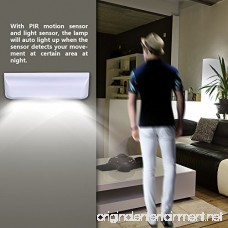 Zerodis LED PIR Motion Sensor Security Stair Lamp Cabinet Wardrobe Porch Light Battery Powered 8 LED Bulbs(Cool White) - B07DRLNXJC