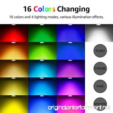 3W Multi-Color MR16 GU5.3 LED Bulbs 12V Dimmable RGB Spotlight Bulb with Remote Controller Color Changing Reflector LED Mood Light Bulbs for General Decorative Accent Lighting - Silver - B078MKFBRD