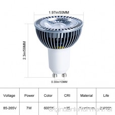 GU10 Led 7W Bulb 6000K Daylight Cool White COB Led Spotlight 100% Aluminum Reflector Lamp 120V 560lm CRI>85 40 Beam Angle AmmToo LED Light Bulbs Pack of 4 Units - B075SX9MLX