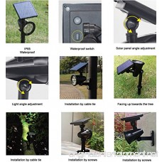 Itscool Solar Spotlight Outdoor Security Light 9 Colors Auto-Shifting with Remote Control for Garden (Pack of 2) - B079DK6Z52