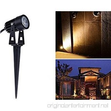 LemonBest lawn LED lights Pack of 2 Outdoor Water-resistant Landscape Lighting Spotlight Wall Light Wall Yard Path Patio Lighting AC Spiked Stand with Power Plug Cool white Soft (Warm white) - B01MRV4OWF