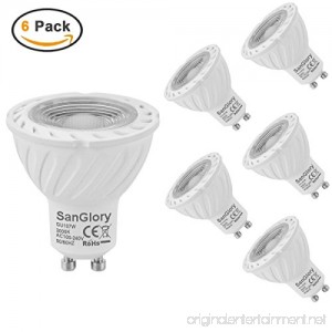 SanGlory LED GU10 Light Bulb 560 Lumen Warm White 3000 Kelvin 7 Watt (50 Watt Equivalent) 60° Beam Angle GU10 LED Spot Light Track Light Recessed Light Spot Light 6-Pack - B07CYYTXNF