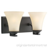 Sea Gull Lighting 44375-839 Bath Bar  Cafe Tint Glass Shades and Blacksmith  2-Light - B0015BPXC8