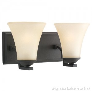 Sea Gull Lighting 44375-839 Bath Bar Cafe Tint Glass Shades and Blacksmith 2-Light - B0015BPXC8