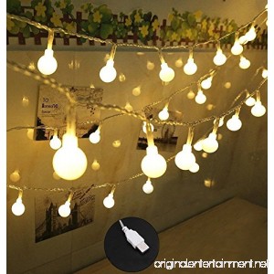 100 LED Globe String Lights Ball Christmas Lights Indoor / Outdoor Decorative Light USB Powered 39 Ft Warm White Light - for Patio Garden Party Xmas Tree Wedding Decoration by SPIRITUP - B01LWIYX7X