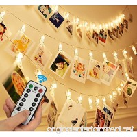 20 LED Photo Clip Remote String Lights  KingYue 8.2 Feet 8 Modes Fairy String Lights  Home/Party/Christmas Decor Lights for Hanging Photos Pictures  Memos and Artwork  Warm White (Battery Powered) - B075XTBG7H