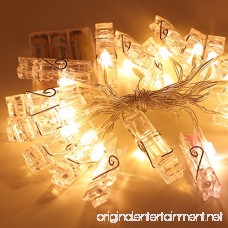 20 LED Photo Clip String Lights Home Decor Indoor/Outdoor Battery Powered String Lights Lamp for Home/Party/Christmas Decoration Christmas Birthday Wedding Party Festival Decor (Warm White) - B06XC3ZYQW