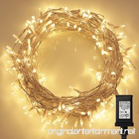 200 LED Indoor String Light with Remote and Timer on 69ft Clear String (8 Modes  Dimmable  Low Voltage Plug  Warm White) - B01712Y01Y