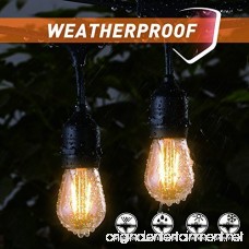 48FT Outdoor String Lights with 15 Shatterproof LED S14 Edison Light Bulbs-UL Listed Commercial Patio Lights for Deck Backyard Porch Balcony Bistro Cafe Pergola Gazebo Market Garden Decor Warm White - B073PWBMPJ