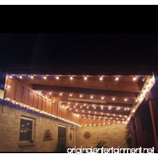 50ft Outdoor G40 Globe String Lights with 50 Clear Bulbs Edison String Lights for Wedding Patio Backyard Pergola Garden Party Cafe Bistro Deckyard Umbrella Christmas Decoration Black - B01KUWFWLE