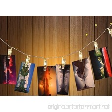 Alyattes LED Photo Clips String Lights Battery Powered Fairy Twinkle Decorative Lights for Bedroom Patio Garden Yard Wedding Party Home Photo Clips Indoor Outdoor (20 LED Warm White) - B075NRG71D