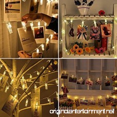 Amazlab T2C LED Photo Clips String Lights 16 Photo Clips 4 5 Meter/15 Feet Warm White Battery Powered Perfect for Hanging Pictures Notes Artwork - B016U822Y2