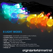 AMIR Solar Powered String Lights 8 Modes 30 LEDs Colorful Water Drop String Lights Raindrop Fairy Lights Starry Lights Waterproof Solar Decoration Lights for Gardens Home Party (Multi Color) - B01ICRKGRY