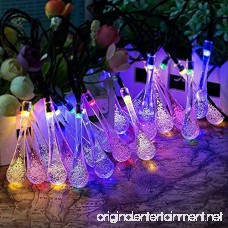 AMIR Solar Powered String Lights 8 Modes 30 LEDs Colorful Water Drop String Lights Raindrop Fairy Lights Starry Lights Waterproof Solar Decoration Lights for Gardens Home Party (Multi Color) - B01ICRKGRY