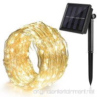 Ankway Solar String Lights  100 LED Fairy Lights Solar Powered 8 Modes 39 ft Bendable Waterproof IP65 Copper Wire Decorative Lighting for Patio Garden Indoor Bedroom Christmas(Warm White) - B01HCTCFZE
