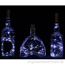 AnSaw USB Powered 20LED Wine Bottle Cork Lights 3 Pack Rechargeable Bottle String Lights Bottle Starry Fairy Home Twinkle Decorative Lights for Party Christmas Halloween Wedding (Cool White) - B076N11975