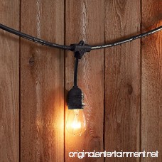AmazonBasics Weatherproof Outdoor Patio String Lights S14 Bulb Black 48-Foot - B073WGDR21