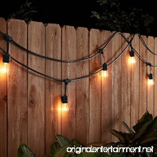 AmazonBasics Weatherproof Outdoor Patio String Lights S14 Bulb Black 48-Foot - B073WGDR21