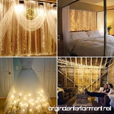 Battery Operated 300 LED Curtain String lights w/ Remote & Timer Outdoor Curtain Icicle Wall Lights For Wedding Backdrops Christmas Holiday Camping Decoration (9.8×9.8ft Dimmable Warm White) - B07196XBHH