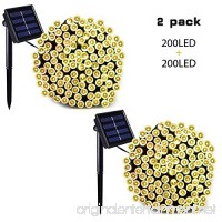 Binval Solar Fairy Christmas String Lights  2-Pack 72ft 200LED  Ambiance Lighting for Outdoor  Patio  Lawn  Landscape  Fairy Garden  Home  Wedding  Holiday Party and Xmas Tree(Warm White) - B06WWM76M8