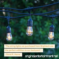 Brightech Ambience Pro Commercial Grade Outdoor Light Strand with Hanging Sockets - 48 Ft Market Cafe Edison Vintage Bistro Weatherproof Strand for Patio Garden Porch Backyard Party Deck Yard - Black - B07C84T4JC