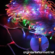 Christmas String lights FULLBELL 33ft 100 LEDs with Controller Fairy Twinkle Lights Decoration for Chirstmas Tree Garden Multi Stings Connectable(Transparent Wire)(Multi-color) - B06XBNV1QV