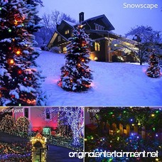 Christmas String lights FULLBELL 33ft 100 LEDs with Controller Fairy Twinkle Lights Decoration for Chirstmas Tree Garden Multi Stings Connectable(Transparent Wire)(Multi-color) - B06XBNV1QV
