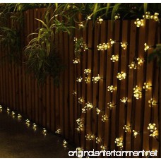 DecorNova Solar String Lights 20 Feet 50 LED Crystal Flower String Lights with Waterproof Solar Panel for Outdoor Garden Patio Yard Christmas Warm White - B01LWA87VG