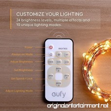 eufy 33 ft LED Decorative Lights Dimmable with Remote Control Starlit String Lights Indoor and Outdoor for Holiday Wedding Party (Copper Wire Warm White) - B01KH1IEMW