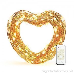 eufy 33 ft LED Decorative Lights Dimmable with Remote Control Starlit String Lights Indoor and Outdoor for Holiday Wedding Party (Copper Wire Warm White) - B01KH1IEMW