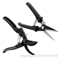 Garden Shears  Professional 8'' Pruning Shears Kits  Garden Clippers Tree Trimmers Bypass Hand Pruners with Carbon Steel Blades and Safety Lock for Garden and Lawn (2 Sets) - B0774BKH3W