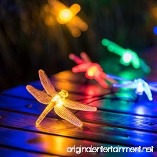GIGALUMI 2 Pack Solar Strings Lights 20 Feet 30 LED Dragonfly Solar Fairy Lights Garden Lights for Outdoor Home Lawn Wedding Patio Party and Holiday Decorations- Multi Color - B074T9ZW1P