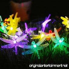 GIGALUMI 2 Pack Solar Strings Lights 20 Feet 30 LED Dragonfly Solar Fairy Lights Garden Lights for Outdoor Home Lawn Wedding Patio Party and Holiday Decorations- Multi Color - B074T9ZW1P