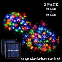 GIGALUMI 2 Pack Solar Strings Lights  23 Feet 50 LED Flower Solar Fairy Lights  Garden Lights for Outdoor  Home  Lawn  Wedding  Patio  Party and Holiday Decorations- Multi Color - B074T88C5D