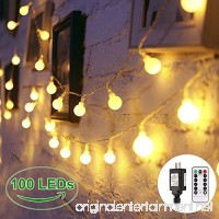 Globe String Lights  100 LED Decorative String Lights Outdoor  Plug in String Lights  Waterproof Fairy Lights Remote Control  44 Ft  Warm White String Light for Patio Garden Party Xmas Tree Wedding - B07D7VSNJX