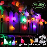 Globe String Lights  40 LED Colorful Ball lights  Battery Operated Starry Fairy Lights  IP 65 Waterproof Decorative String Lights Outdoor for patio  Christmas  Garden  Wedding  Parties - B07F9TWXDB