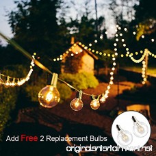 Globe String Lights G40 UL Listed Patio Lights for Indoor Outdoor Commercial Decor 25Ft with 25 Clear Bulbs Outdoor String Lights for Party Wedding Garden Backyard Deck Yard Pergola Gazebo Black - B07B494SVZ