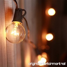 Goothy Globe Holiday String Lights with G40 Bulbs (50ft.) Backyard Patio Lights Garden Bistro Party Natural Warm Bulbs Cafe Hanging Umbrella Lights on Light String Indoor Outdoor-Black - B072P1658R