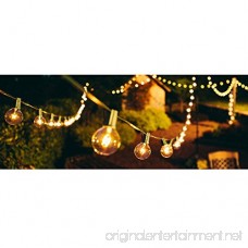 Gorld 100Ft G40 Globe String Lights UL listed Backyard Lights Super Long Hanging Indoor/Outdoor String Light for Deckyard Tents Patios Weddings Party Decor 67 Clear Bulbs + 4 Spare Black - B072QYN16P