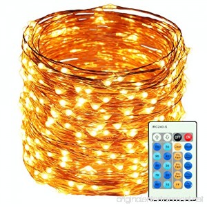 HaMi 66ft 200 LED String Lights Waterproof Christmas Lights Fairy Lights with UL Certified Decorative Copper Wire Lights for Bedroom Patio Wedding Party - Warm White - B01J7SENUS