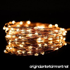 Kohree 100 Micro LEDs Christmas String Light Battery Powered on 33ft Long Ultra Thin String Copper Wire Decor Rope Flexible Light with Timer and Battery Box Perfect for Weddings Tree Party Xmas - B019IHCP2Q